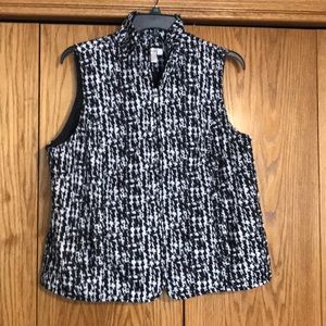 Cj banks abstract houndstooth quilted vest